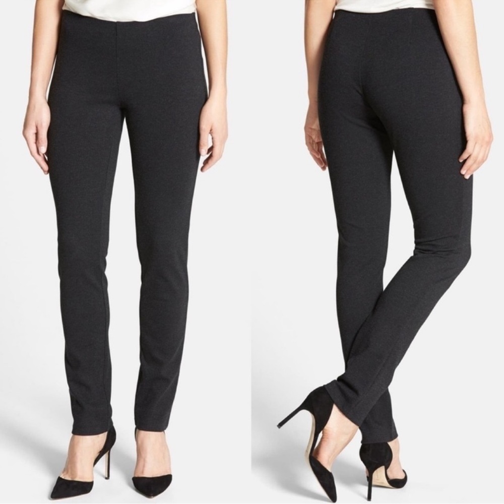 Eileen Fisher Slim Ponte Knit Pants Charcoal Size Medium